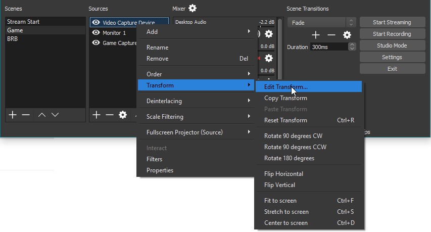 Right Click Menu